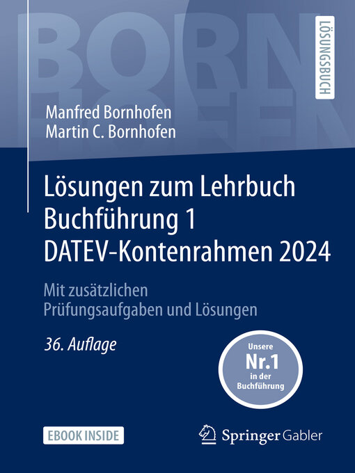 Title details for Lösungen zum Lehrbuch Buchführung 1 DATEV-Kontenrahmen 2024 by Manfred Bornhofen - Available